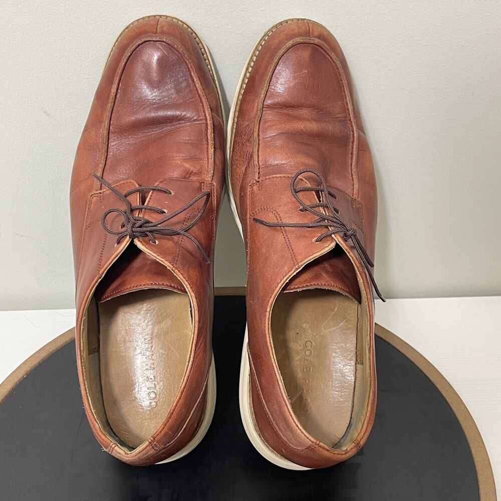 Cole Haan Shoes Men Size 13 M Lunar‎ Grand Apron Oxfords Brown Comfort Leather - Picture 12 of 14
